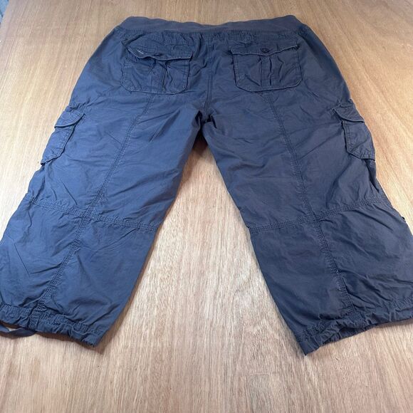 Calvin Klein Performance Cargo Crop Pants XL Gray Drawstring Waist Stretch - Picture 3 of 6